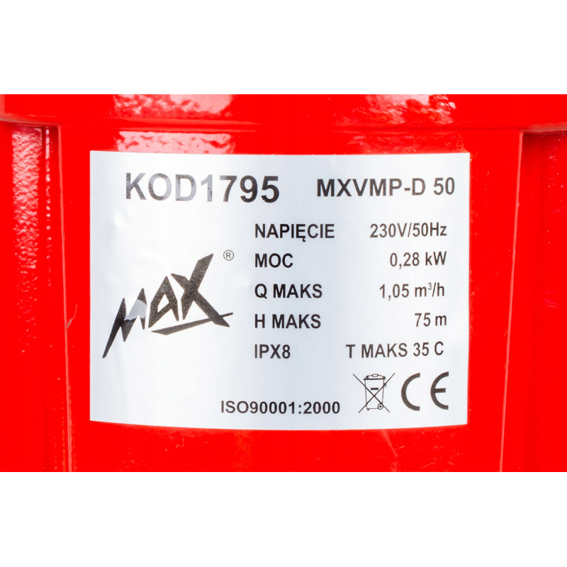 POMPA DO WODY STUDNI GŁĘBINOWA DOLNOSSĄCA NUREK DO PODLEWANIA NAWADNIANIA